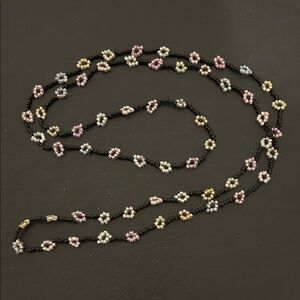 Multicolor Beaded Flower Necklace